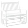 Glider Bench White - Relaxing Solid Wood Poplar Design