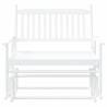 Glider Bench White - Relaxing Solid Wood Poplar Design