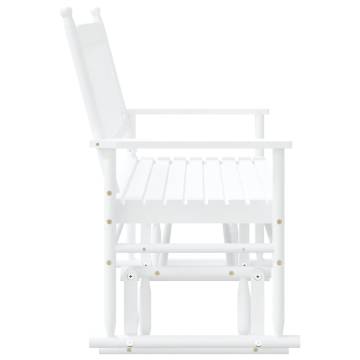 Glider Bench White - Relaxing Solid Wood Poplar Design