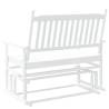 Glider Bench White - Relaxing Solid Wood Poplar Design