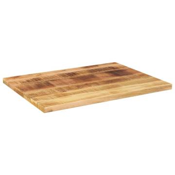 Rectangular Solid Wood Table Top 90x70 cm - Rustic Charm