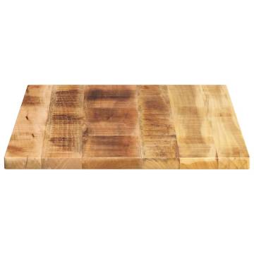 Rectangular Solid Wood Table Top 90x70 cm - Rustic Charm