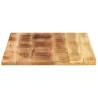 Rectangular Solid Wood Table Top 90x70 cm - Rustic Charm