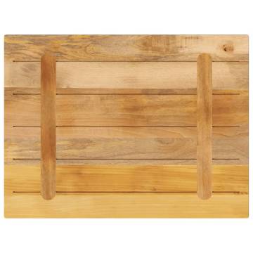 Rectangular Solid Wood Table Top 90x70 cm - Rustic Charm