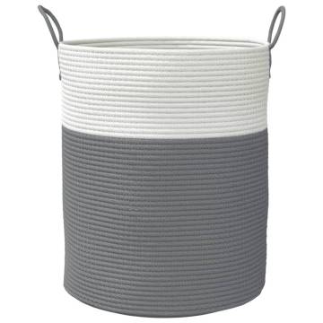 Stylish Grey & White Storage Basket Ø38x46 cm - Hipomarket