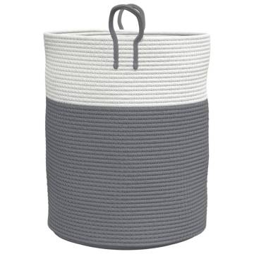 Stylish Grey & White Storage Basket Ø38x46 cm - Hipomarket