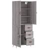 Highboard Grey Sonoma 69.5x34x180 cm - Stylish Storage Solution