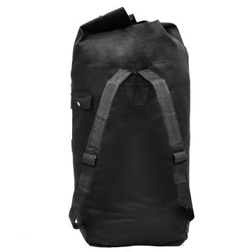 Army-Style Duffel Bag 85 L Black - Durable & Spacious Travel Gear