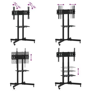 TV Stand on Wheels for 32-70 Inch Screens - VESA 600x400