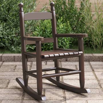 Children's Solid Wood Rocking Chair - Brown | HipoMarket