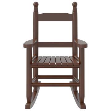 Children's Solid Wood Rocking Chair - Brown | HipoMarket