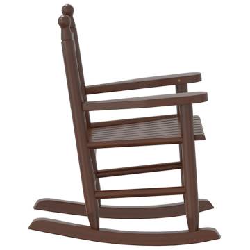 Children's Solid Wood Rocking Chair - Brown | HipoMarket