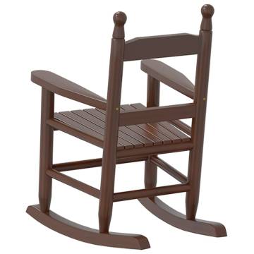 Children's Solid Wood Rocking Chair - Brown | HipoMarket