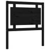 Black Single Bed Frame with Headboard | Solid Pine Wood