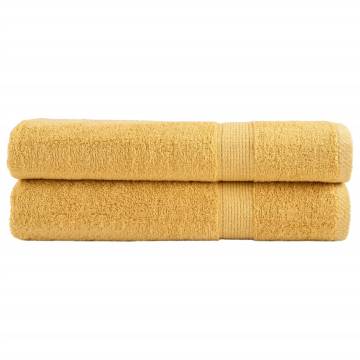 Premium Sauna Towels SOLUND - 2pcs Gold 80x200cm 600gsm