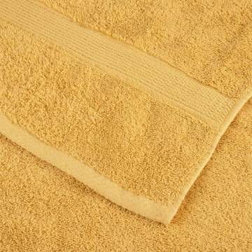 Premium Sauna Towels SOLUND - 2pcs Gold 80x200cm 600gsm