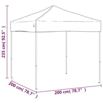 Folding Party Tent Blue 2x2 m - Durable & UV Resistant