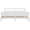 White Bed Frame with Headboard 180x200 cm Super King - Hipomarket