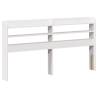 White Bed Frame with Headboard - Solid Pine, 120x200 cm