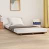 Bed Frame Honey Brown 100x200 cm Solid Wood Pine Colour honey brown Size 100 x 200 cm 