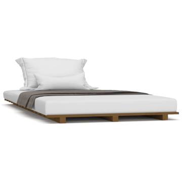 Honey Brown Solid Wood Bed Frame 100x200 cm | Hipo Market