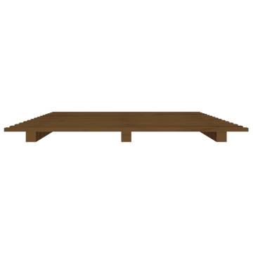 Honey Brown Solid Wood Bed Frame 100x200 cm | Hipo Market