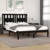 Bed Frame Black Solid Wood Pine 120x200 cm Colour black Size 120 x 200 cm 