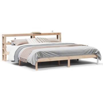 Super King Bed Frame with Headboard - Solid Pine Wood 180x200 cm