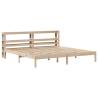 Super King Bed Frame with Headboard - Solid Pine Wood 180x200 cm