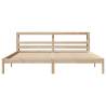 Super King Bed Frame with Headboard - Solid Pine Wood 180x200 cm