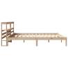 Super King Bed Frame with Headboard - Solid Pine Wood 180x200 cm