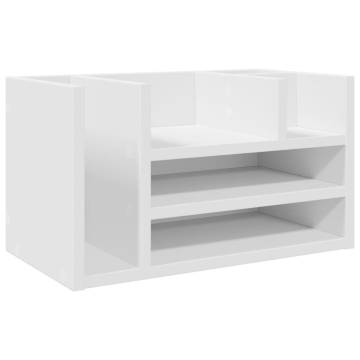 Desk Organiser White 44.5x24x25 cm - Stylish Storage Solution