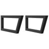 Stylish Black Trapezium Shelf Brackets for Washbasin - 2 pcs