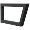 Stylish Black Trapezium Shelf Brackets for Washbasin - 2 pcs