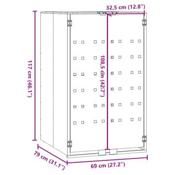 Wheelie Bin Storage for 1 Bin - Durable Steel Design | HiPo Market