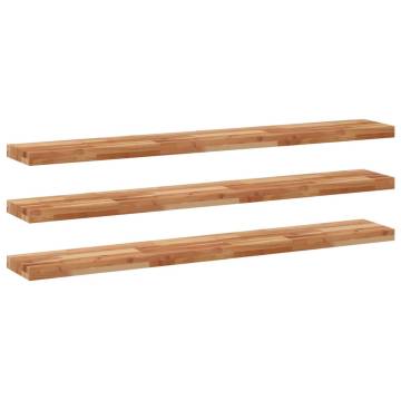 Floating Shelves | 3 pcs Solid Wood Acacia | 120x20 cm