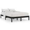 Stylish Black Solid Wood Pine Bed Frame - 120x200 cm