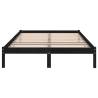 Stylish Black Solid Wood Pine Bed Frame - 120x200 cm