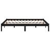 Stylish Black Solid Wood Pine Bed Frame - 120x200 cm