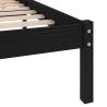 Stylish Black Solid Wood Pine Bed Frame - 120x200 cm