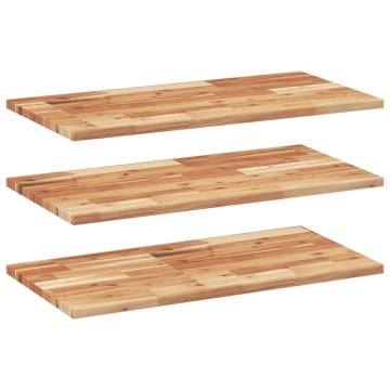 Floating Shelves 3 pcs - Solid Acacia Wood - 60x40x2 cm