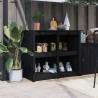 Outdoor Kitchen Cabinet Black - Solid Pine 106x55x92 cm