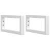 Shelf Brackets for Washbasin - 2 pcs White Rectangular Steel