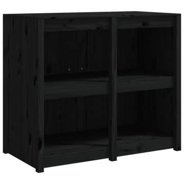 Outdoor Kitchen Cabinet Black - Solid Pine 106x55x92 cm