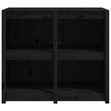 Outdoor Kitchen Cabinet Black - Solid Pine 106x55x92 cm