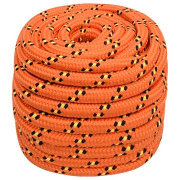 Durable 20mm Orange Boat Rope - 25m Polypropylene | HipoMarket