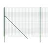 Wire Mesh Fence Green 1.4x25m Galvanised Steel - HipoMarket