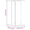 Plant Stands Set - White Engineered Wood 30x30x60 cm