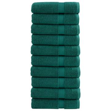 Premium Shower Towels SOLUND - 10 pcs Green, 70x140 cm