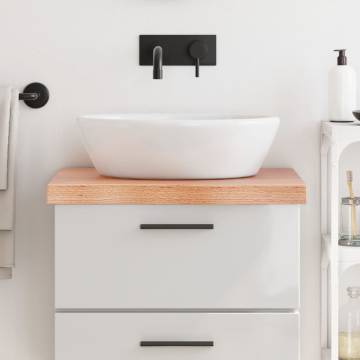 Light Brown Bathroom Countertop | Solid Oak - 60x60cm